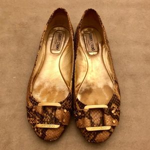 Jimmy Choo Snakeskin Flats